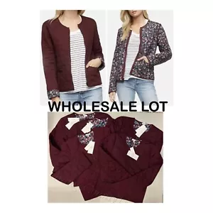 Wholesale Reseller Women's Lot 10 Tavik Reversible Quilted Jacket Burgundy S - Picture 1 of 8