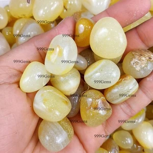 Lote de 10 piedras preciosas curativas sueltas de ónix amarillo natural de 10-20 mm - Imagen 1 de 9