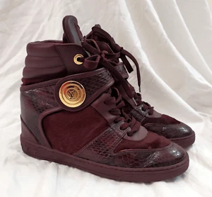 Louis Vuitton Sneaker Leder Schuh GO0145 Damen Keilabsatz Ponyhaar Gr. EU 39 US 6,5 - Bild 1 von 24