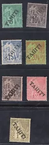 MOMENTOS: COLONIAS FRANCESAS EN TAHITÍ SC #8/16 1893 COMO NUEVO OG H LOTE #65353 - Imagen 1 de 2
