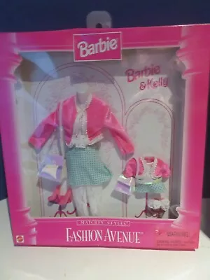 Barbie and Kelly Fashion Avenue Matchin' Styles 17292 новая в коробке 1990-е - Изображение 1 из 4