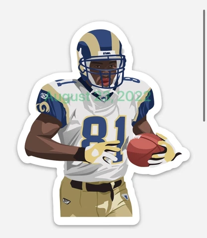 Torry Holt #81 MAGNET - L.A Rams(ST.Louis) Hardhat Man Cave NFL Vector art Cover