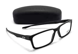 Oakley Overhead OX8060-0159 Satin Black Rectangular Eyeglass Frames 59-16-138 - Picture 1 of 6