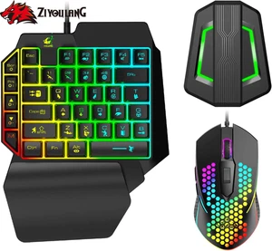 DE Kabelgebundene Einhand-Gaming-Tastatur-Maus+Konverter für Switch/Xbox one/PS4 - Bild 1 von 10