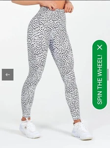 Physiq Apparel Leggings Blanco Y Negro Punteado Talla MEDIANA Gimnasio Yoga - Imagen 1 de 6