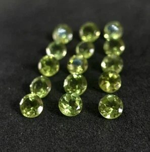 5 MM Natural Green Peridot Cut Stone 5 pieces - Picture 1 of 4