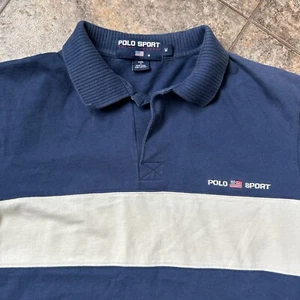Vtg Polo Sport Ralph Lauren Mens Polo Shirt Sz M Cotton Short Sleeve - Picture 1 of 6