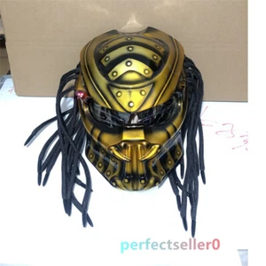 Maschera casco luce laser full viso Alien Predator zanne vespa moto regalo - Foto 1 di 20