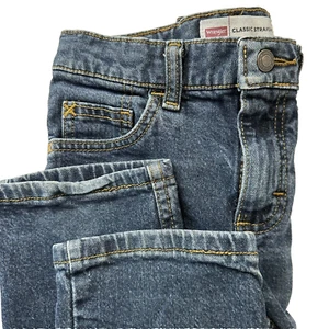 Wrangler Classic Straight Fit, Blue Jeans Size Youth Regular 6 Adjustable Waist - Picture 1 of 12