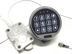 Gun Safe Lock Replacement LED Keypad Chrome With Swing Bolt Electronic Lock - Picture 1 of 5