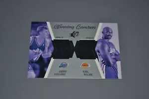 KARL MALONE & ANDREI KIRILENKO 2003 SPX Upper Deck Dual Jerseys BLACK! - Bild 1 von 1