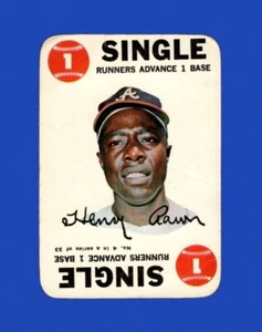 Poor+++ to Good 1968 Hank Aaron Game Insert Card #4 of 33 / Atlanta Braves - Bild 1 von 2