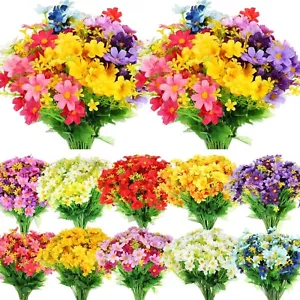 Zeyune 100 Bundles Faux Daisy Flowers 12'' High Faux Silk Daisy Colorful Flow... - Picture 1 of 8