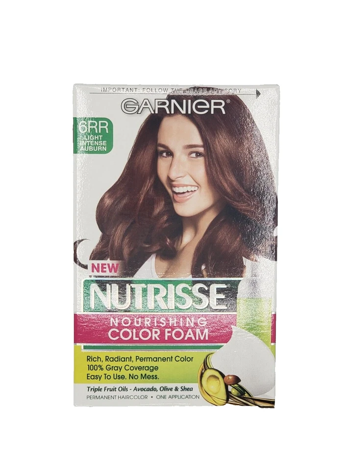 NUEVO Garnier Nutrisse Color Espuma Nutrisse 6RR Castaño Rojizo Claro Intenso Foto 1 de 1