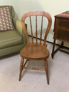 Ethan Allen 1960’s Heirloom Small Farmhouse Chair Maple Wood 34” T 17”W Vintage - Picture 1 of 16