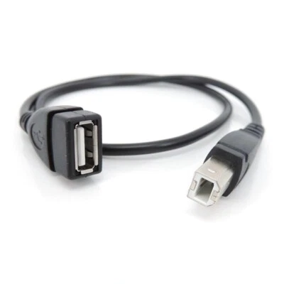 USB 2.0 Type A Female To USB B Male Scanner 3D Printer connector extender Cable - Image 1 of 4