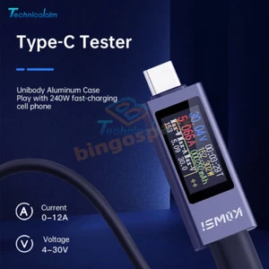 USB Type-C Power Tester Voltage Current Capacity Meter USB-C Multimeter DC 4-30V - Picture 1 of 24