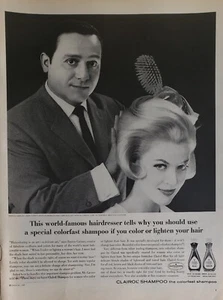 Anuncio impreso champú Enrico Caruso Clairol vintage 1963 efímero arte de pared decoración - Imagen 1 de 1