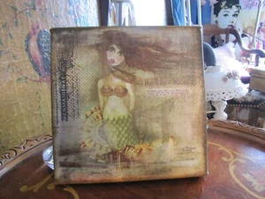I Must Be A Mermaid Canvas picture by Thereasa Ramsey 7 7/8" - Picture 1 of 6