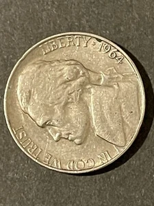 1964 Jefferson Nickel 5 Cents Circulated Good condition CA D Flaw - Picture 1 of 6