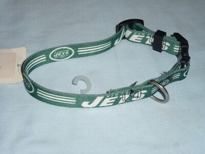 New York NY JETS  Adjustable DOG/PET COLLAR size Small  by Hunter Mfg NWT  o.l