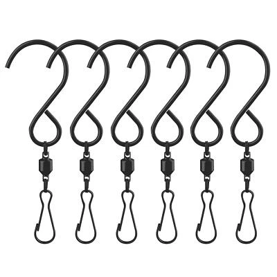 6Pcs Swivel Hook Clips for Hanging Wind Spinners Bird Feeder Flower Pots Chimes - Image 1 of 4