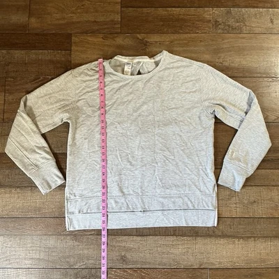 Pullover Victoria Sport para mujer talla L gris jaspeado manga larga cuello redondo #7812 Foto 1 de 4