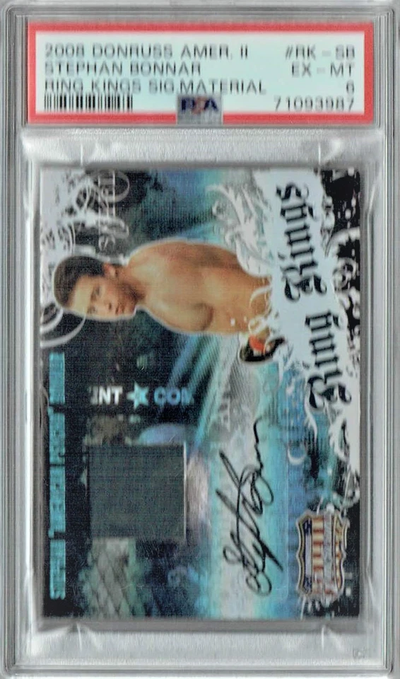 PSA 6 Stephan Bonnar 2008 Donruss Americana #RK-SB Rookie Card #107/500 Auto - Image 1 of 1