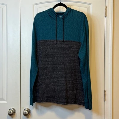 Urban Pipeline XXL Hoodie Mens Colorblock Teal Gray Pullover Sweatshirt Pocket # - Image 1 of 4