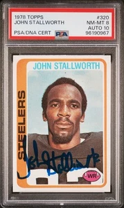 1978 John Stallworth Pittsburgh Steelers Signed Rookie RC PSA 8 AUTO 10 🔥 - Picture 1 of 3