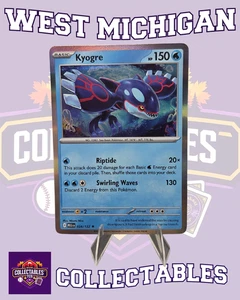Juego de cartas coleccionables Pokémon Kyogre 034/132 Me01: Mega Evolution Holo - Envío gratuito casi nuevo - Imagen 1 de 1
