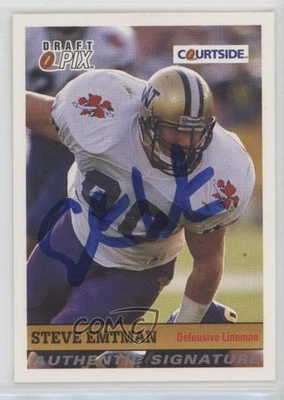 1992 Courtside Draft Pix Auto Steve Emtman #1 Rookie Auto RC - Image 1 of 2