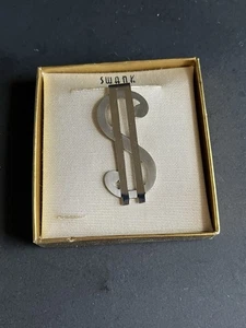 Vintage Designer Swank Sterlingsilber "$" Design Geldklammer in Box - Bild 1 von 4