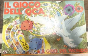 Gioco da Tavolo Marca Stella - IL GIOCO DELL'OCA/IL GIRO DEL MONDO - Vintage - Foto 1 di 8