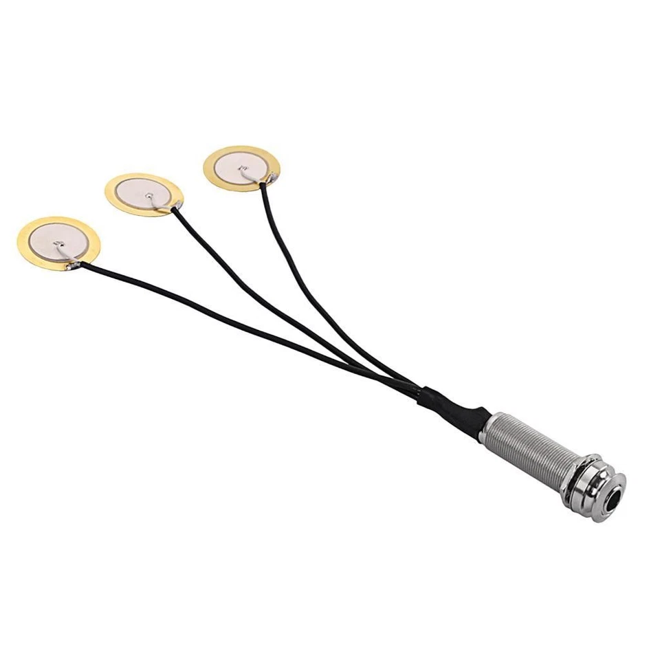 Piezo Pickup 3 Transducer 6.35mm for Guitar Ukulele Mandolin - Image 1 of 4