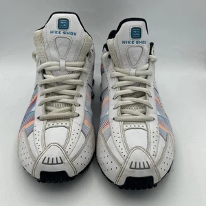 2010 Nike Shox R4 Flywire White Running Shoes 395816-100 - Womens Size 8.5 - Picture 1 of 10