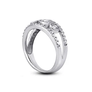 1 1/2ct H SI1 Round Natural Diamonds 14k  Vintage Style Engagement Ring - Picture 1 of 3