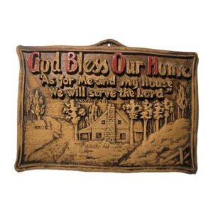 Dios bendiga nuestro hogar colgante decoración de pared aprox 6x4 Josué 24:15 - Imagen 1 de 3