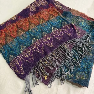 Anthropologie Vismaya Boho Scarf Wool Cotton Blend Mixed Media Woodland Fairy - Picture 1 of 10
