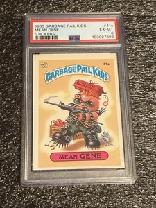 1985 Garbage Pail Kids Stickers 41a MEAN GENE OS Series 1 PSA 6 - Picture 1 of 3