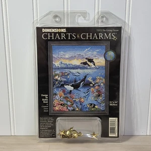 Dimensions Charms & Charms 72572 The Living Ocean Robin Koni Kit punto croce - Foto 1 di 9