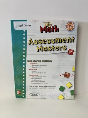 My Math Assessment Masters with Answer Key Grade 2 2013 McGraw-Hill VERY GOOD - Image 1 of 4