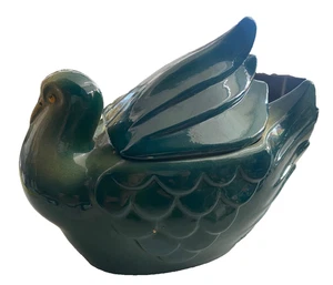 Vintage Dove Cookie Jar in Green Made in the USA Fapco - Picture 1 of 7