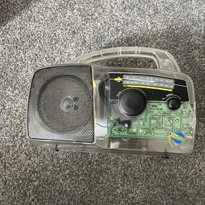 Freeplay Clear Transparent Solar Power/WindUp AM/FM Radio - Working Free Postage - Image 1 of 4