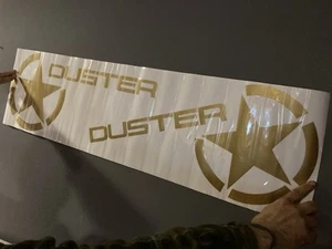 Adesivo decalcomania vinile GRANDE Dacia Duster PER ALI LATERALI oro sticker logo personalizzato - Foto 1 di 3
