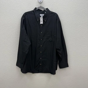 Camisa DXL Harbor Bay Negra Manga Larga Con Botones Para Hombre Talla 1XL NUEVA - Imagen 1 de 7