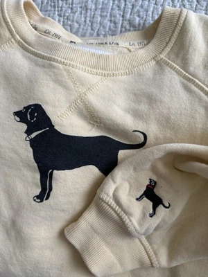 Sudadera The Black Dog Classic Collection para mujer L amarilla cuello redondo preppy Foto 1 de 4