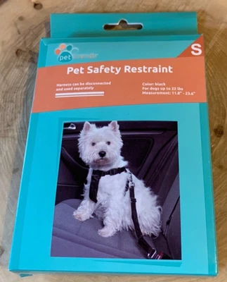 Arnês de retenção de segurança para animais de estimação novo na caixa para veículos tamanho pequeno arnês destacável - Imagem 1 de 3