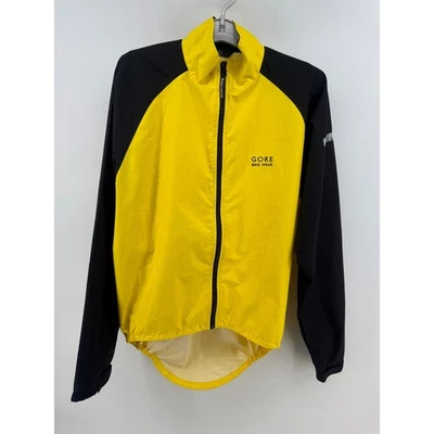 Gore Bike Wear Windstopper Cycling Jacket Mens Large Yellow Black Full Zip - Image 1 of 4