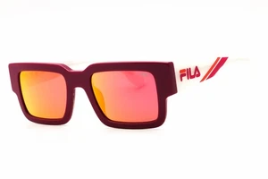 FILA SFI314 6Y6X Sunglasses Red Frame Red Orange Mirror Lenses 51mm - Picture 1 of 4